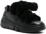 AGL Faux Fur Leren Sneakers Black Dames - Thumbnail 2