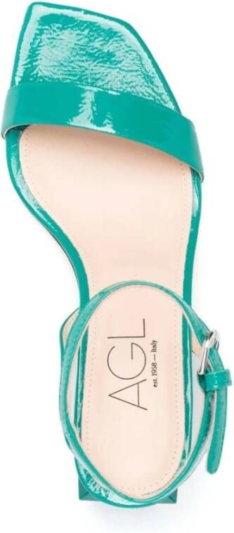 AGL Lakleren Sandalen Green Dames