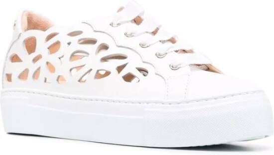 AGL Laser Cut Detail Sneakers White Dames