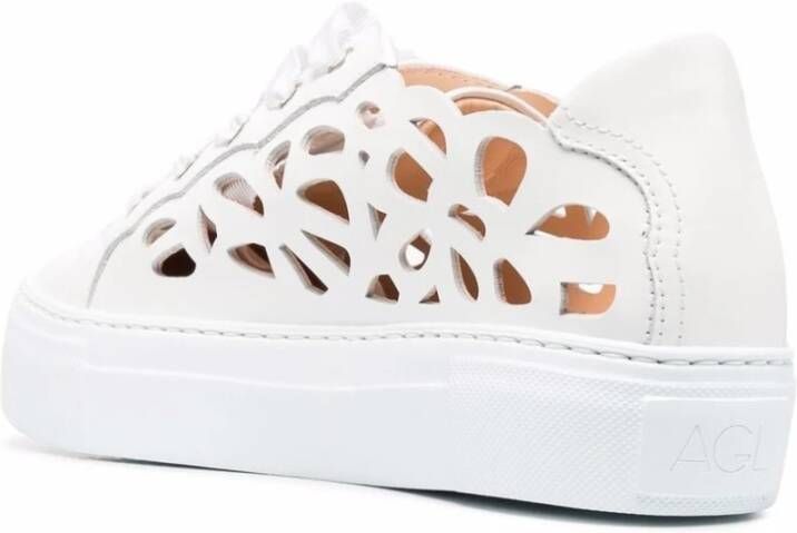 AGL Laser Cut Detail Sneakers White Dames