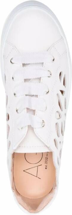 AGL Laser Cut Detail Sneakers White Dames