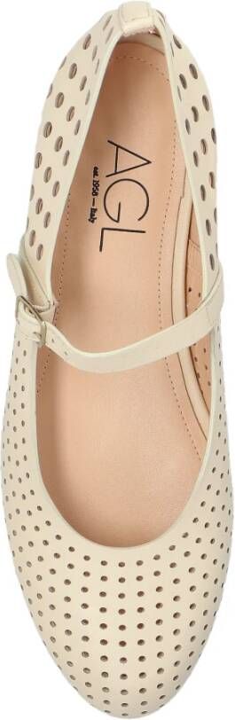 AGL Leren balletflats Milly Beige Dames