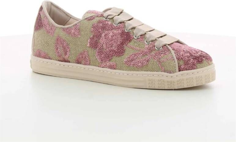 AGL Roze Veterschoenen Dames Multicolor Dames