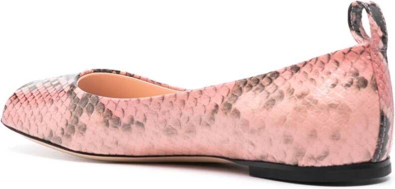 AGL Snake Effect Ballerina Schoenen Pink Dames