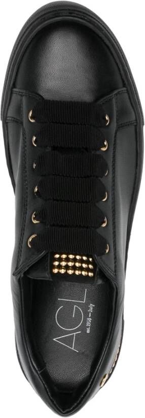 AGL Stella Studs Detail Leren Sneakers Black Dames