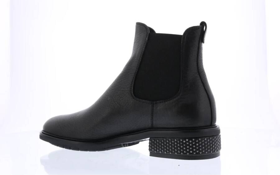 AGL Studded Lage Enkellaarzen in Zwart Black Dames