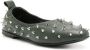 AGL Studded Leather Ballerina Schoenen Green Dames - Thumbnail 2