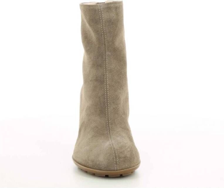 AGL Taupe Curvy Bootie Damesschoenen Beige Dames