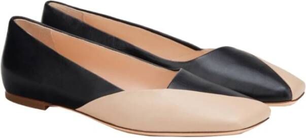 AGL Vierkante Neus Leren Ballet Flats Multicolor Dames