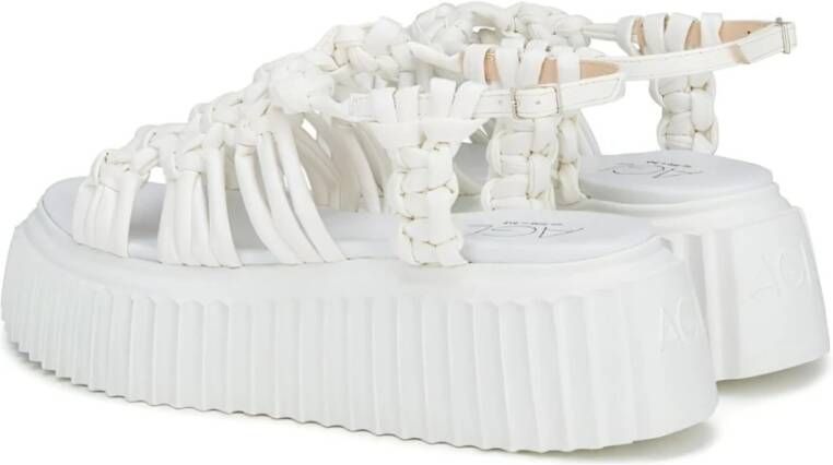 AGL Witte Flatform Sandalen voor Vrouwen White Dames