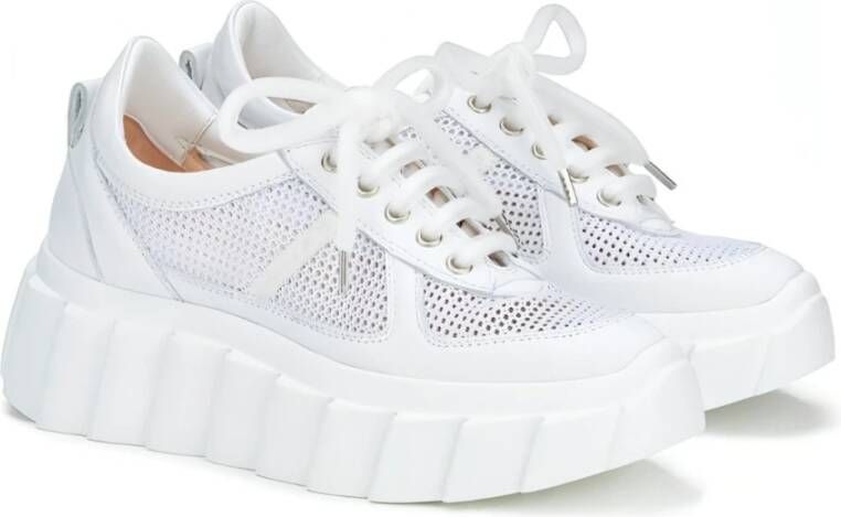 AGL Witte Leren Sneakers voor Vrouwen White Dames