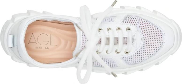 AGL Witte Leren Sneakers voor Vrouwen White Dames