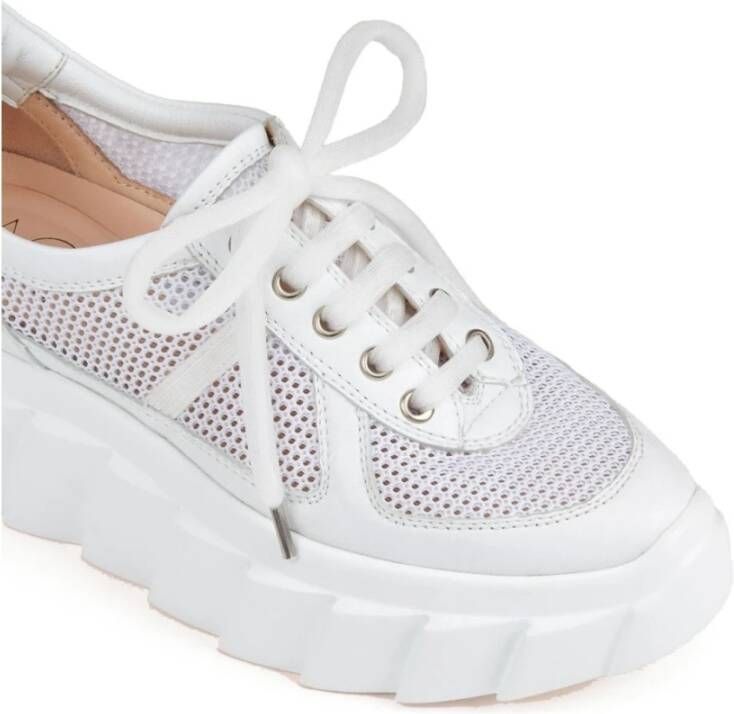 AGL Witte Leren Sneakers voor Vrouwen White Dames