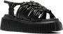 AGL Zwarte Flatform Sandalen Casual Open Sleehakken Black Dames - Thumbnail 7