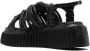 AGL Zwarte Flatform Sandalen Casual Open Sleehakken Black Dames - Thumbnail 8