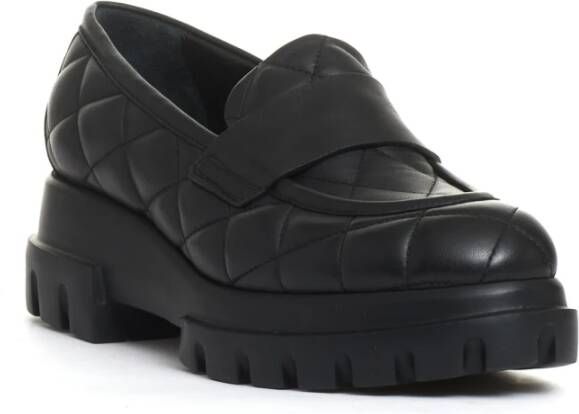 AGL Zwarte Gewatteerde Loafer Black Dames