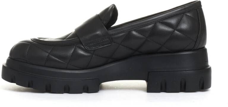 AGL Zwarte Gewatteerde Loafer Black Dames