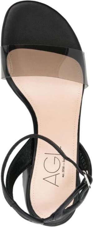 AGL Zwarte Leren Isabelle Sandalen Black Dames