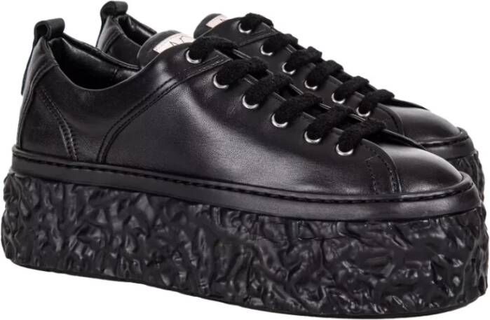 AGL Zwarte Plateau Sneakers Black Dames