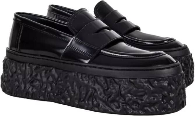 AGL Zwarte Platform Loafers Black Dames