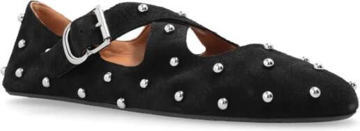 Alaïa Ballet Flats Criss-Cross Black Dames