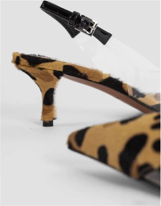 Alaïa Leopard Print Slingback Pumps Multicolor Dames