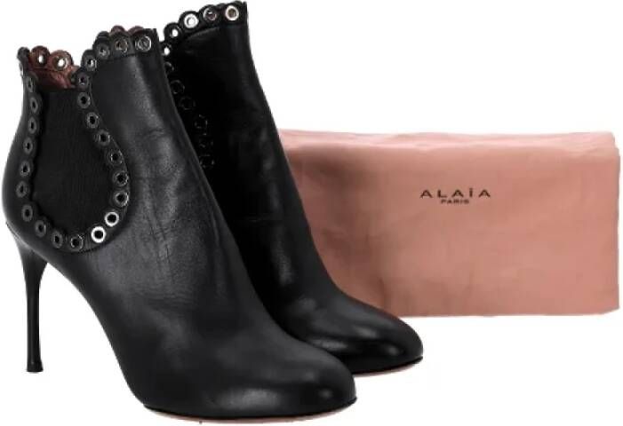 Alaïa Pre-owned Leather boots Black Dames