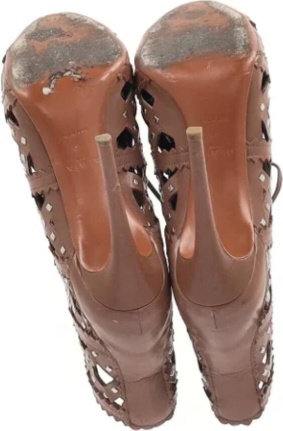 Alaïa Pre-owned Leather boots Brown Dames