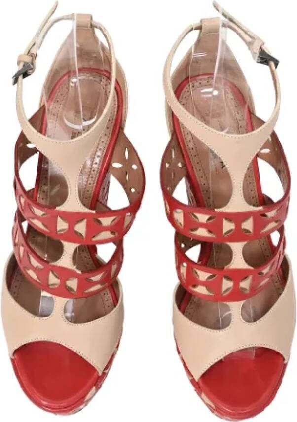 Alaïa Pre-owned Leather heels Red Dames