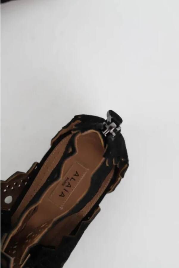 Alaïa Pre-owned Leather sandals Black Dames