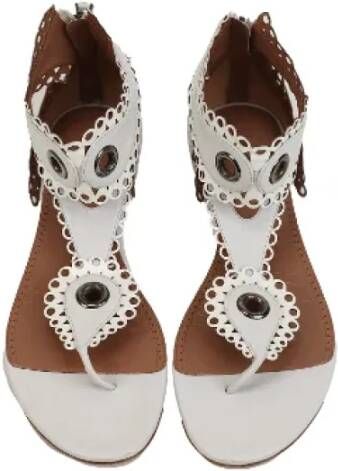 Alaïa Pre-owned Leather sandals White Dames