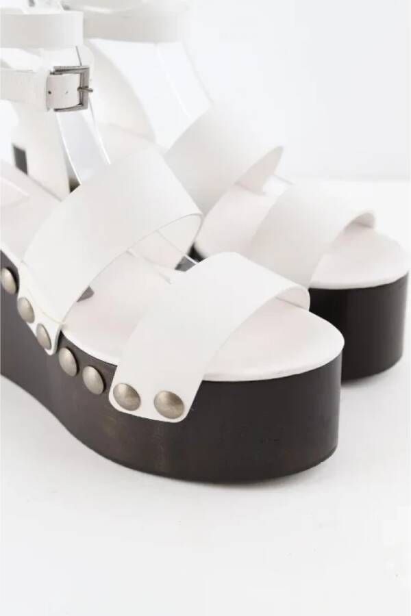 Alaïa Pre-owned Leather sandals White Dames