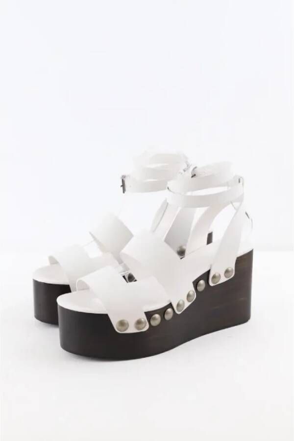 Alaïa Pre-owned Leather sandals White Dames