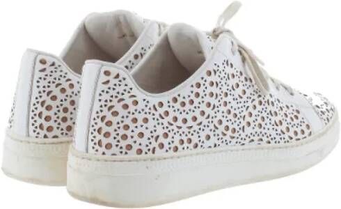 Alaïa Pre-owned Leather sneakers White Dames