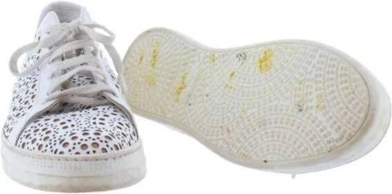 Alaïa Pre-owned Leather sneakers White Dames