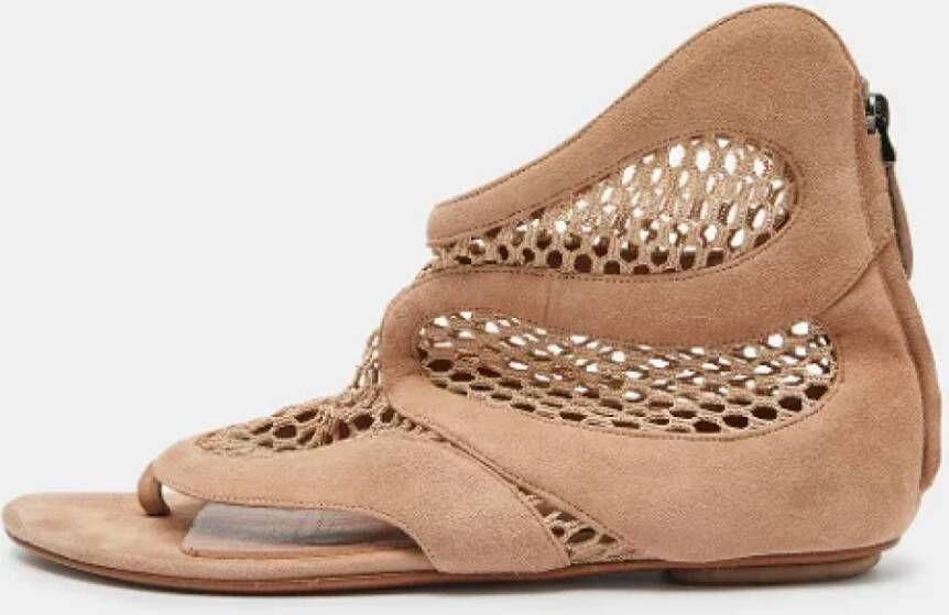 Alaïa Pre-owned Mesh flats Beige Dames