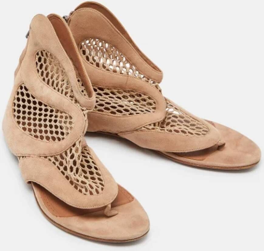 Alaïa Pre-owned Mesh flats Beige Dames