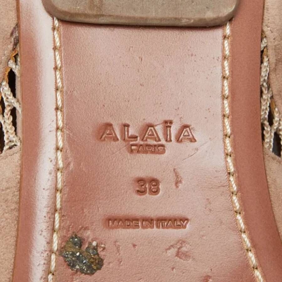 Alaïa Pre-owned Mesh flats Beige Dames