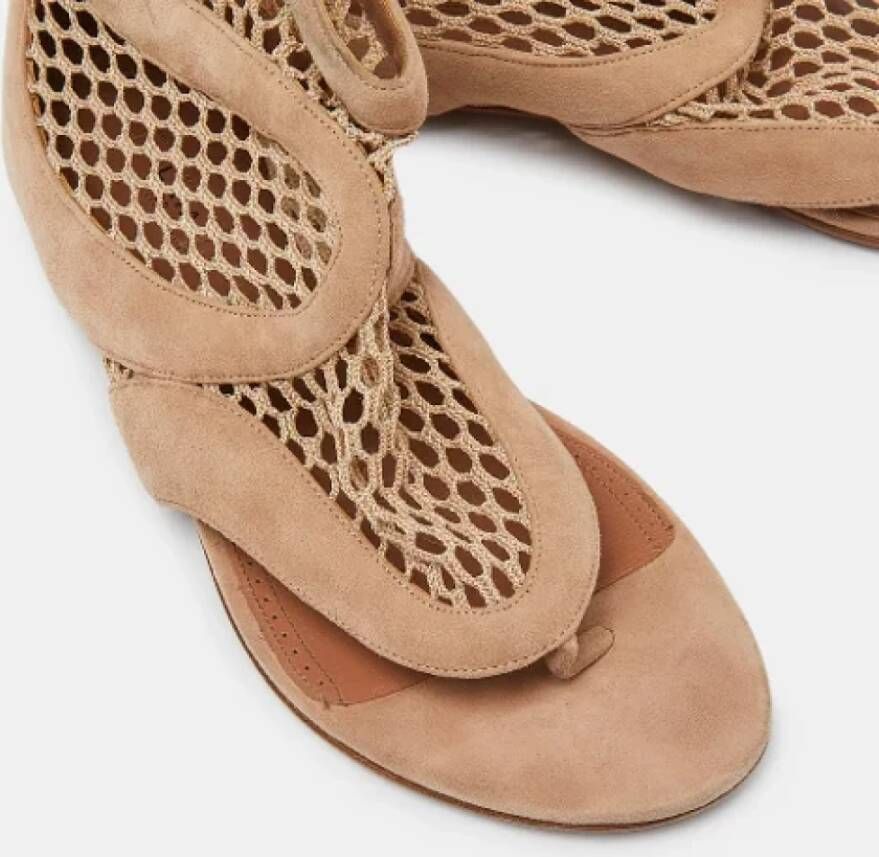 Alaïa Pre-owned Mesh flats Beige Dames