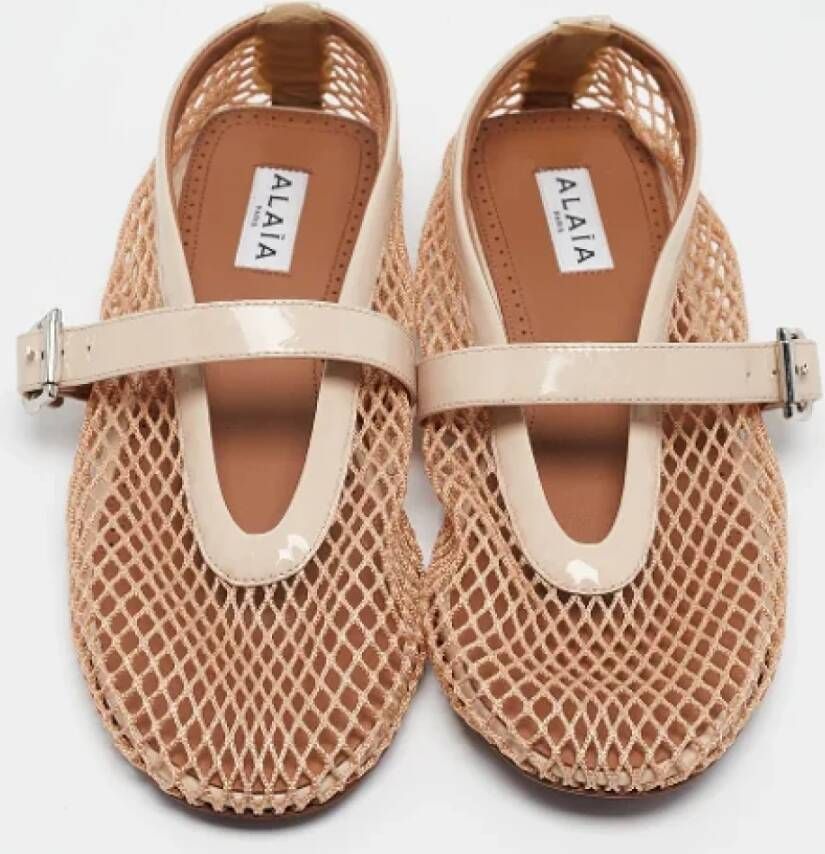 Alaïa Pre-owned Mesh flats Beige Dames