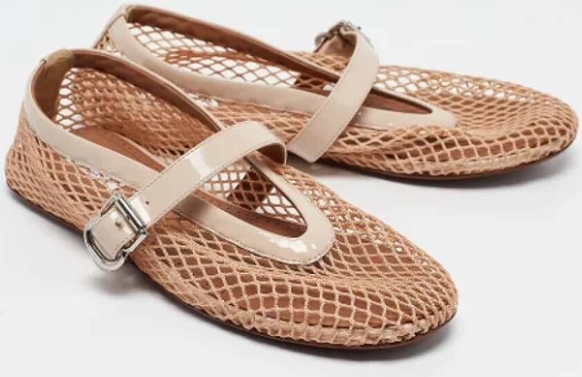 Alaïa Pre-owned Mesh flats Beige Dames