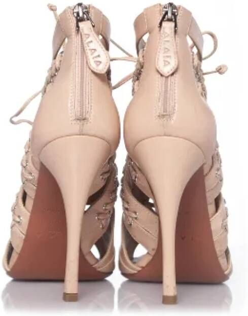 Alaïa Pre-owned Pre-ownedLeatherheels Pink Dames