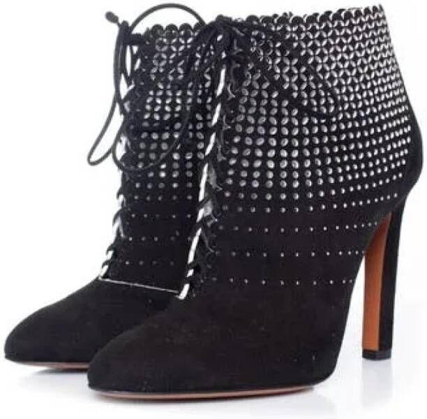 Alaïa Pre-owned Pre-ownedSuedeboots Black Dames