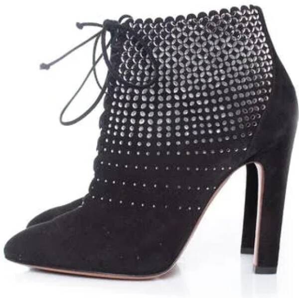 Alaïa Pre-owned Pre-ownedSuedeboots Black Dames