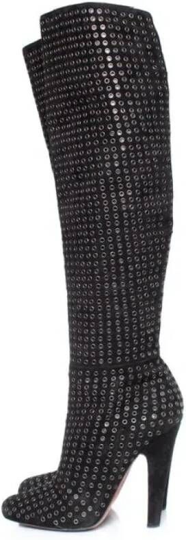 Alaïa Pre-owned Pre-ownedSuedeboots Black Dames