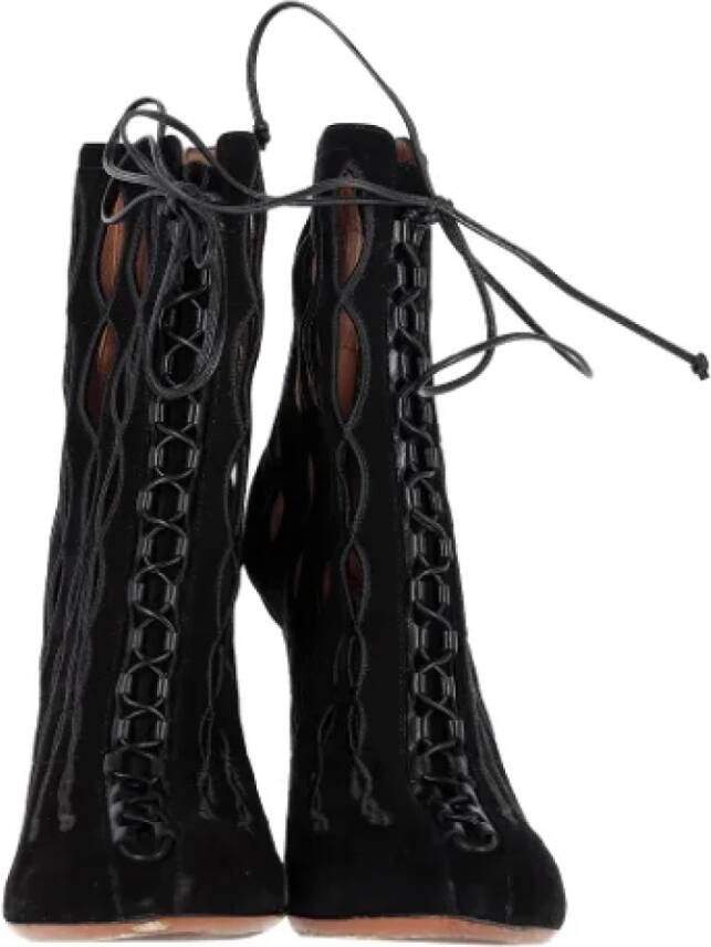 Alaïa Pre-owned Suede boots Black Dames