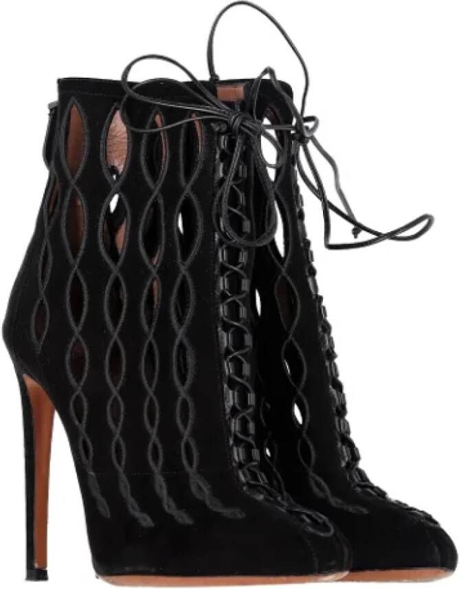 Alaïa Pre-owned Suede boots Black Dames