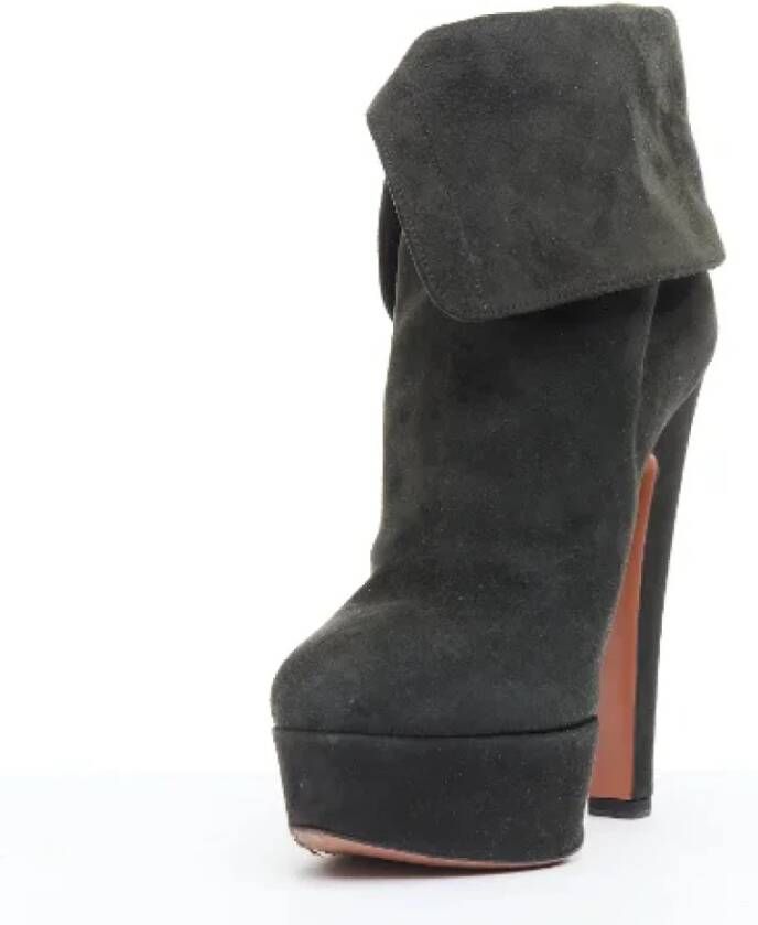 Alaïa Pre-owned Suede boots Green Dames