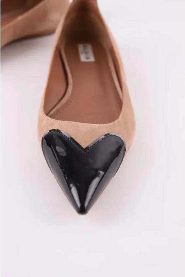 Alaïa Pre-owned Suede flats Brown Dames