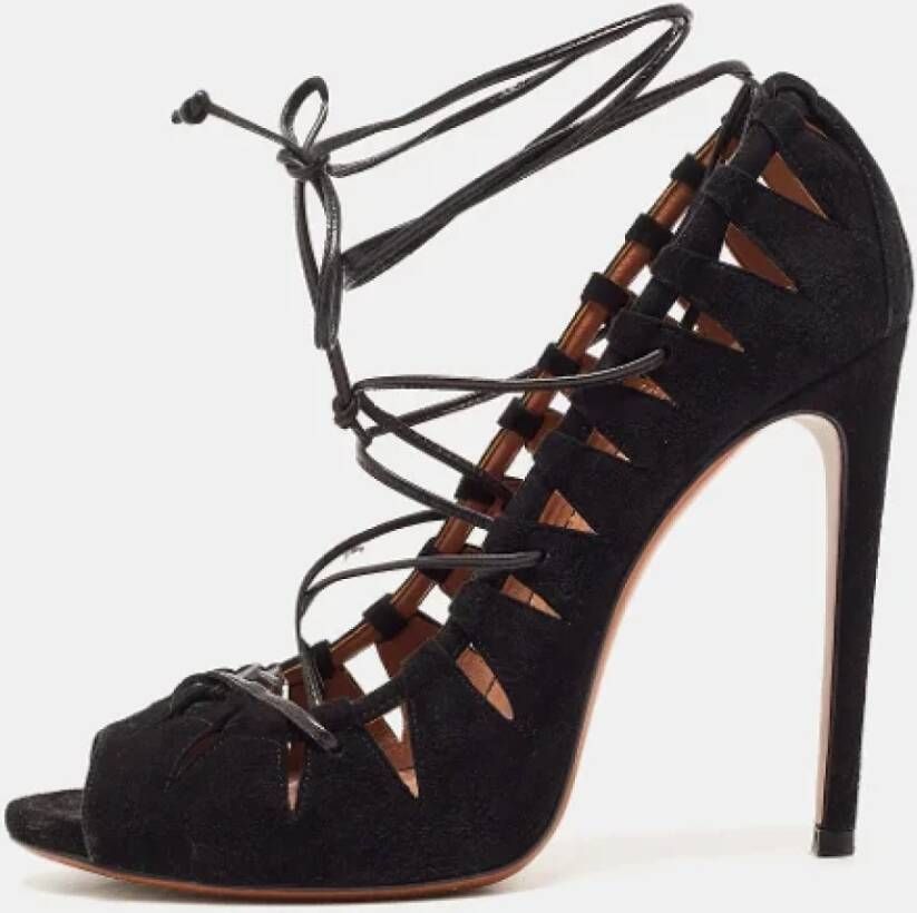 Alaïa Pre-owned Suede heels Black Dames